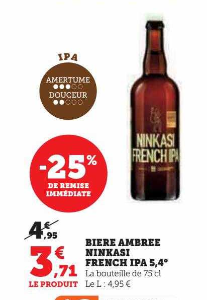 bière ambrée ninkasi french ipa 5,4°