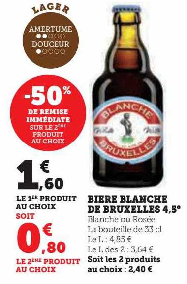 bière blanche de bruxelles 4,5°