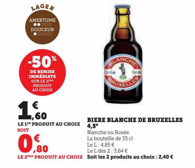 bière blanche de bruxelles 4,5°