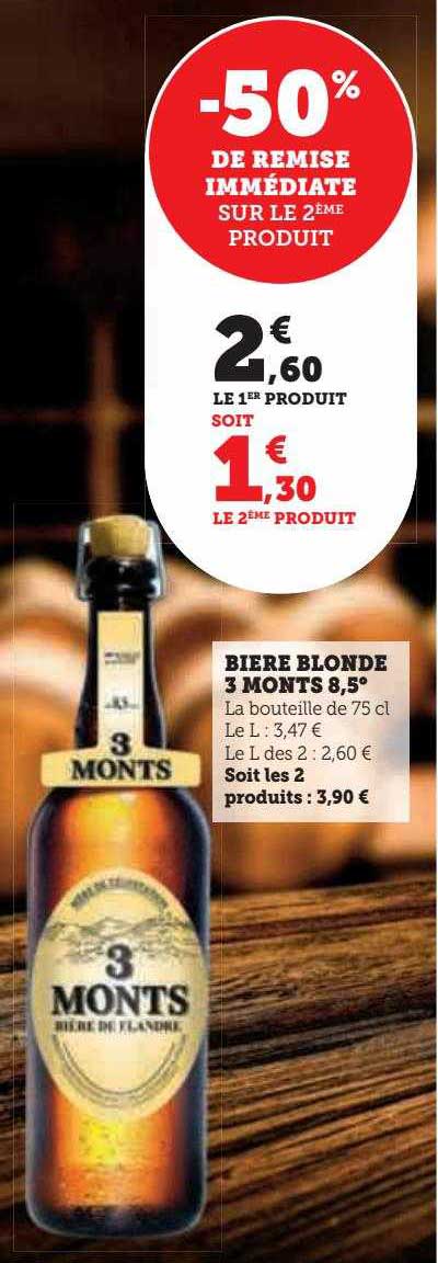 bière blonde 3 monts 8,5°