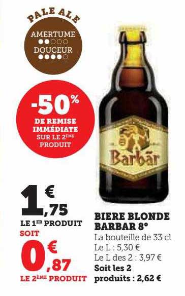 Bière Blonde Barbar 8°