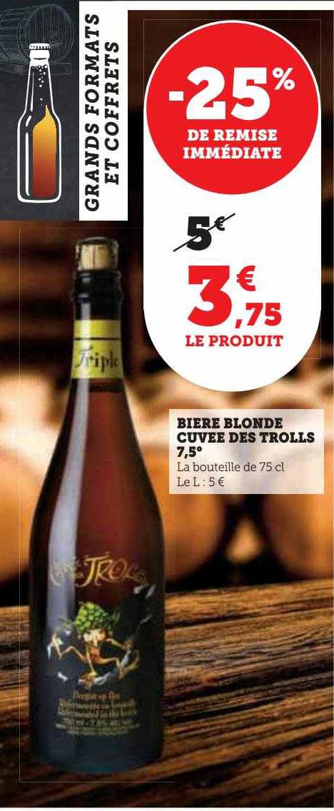 bière blonde cuvée des trolls 7,5°