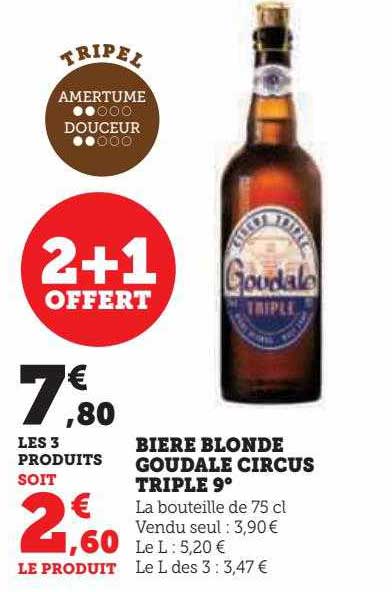 bière blonde goudale curcus triple 9°