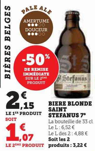 bière blonde saint stefanus 7°