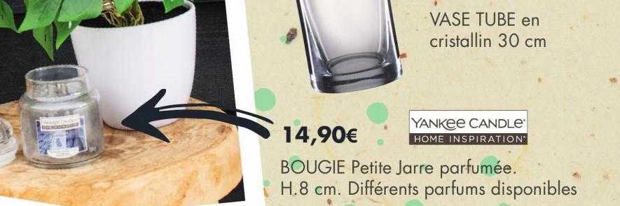 bougie petite jarre parfumée, vase tube en cristallin 30 cm