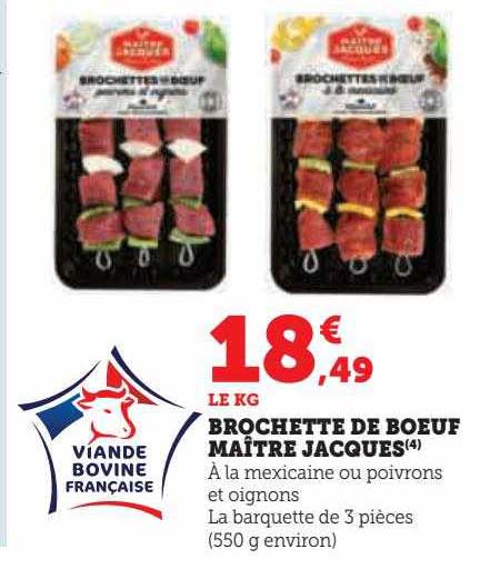 brochette de bœuf maître jacques