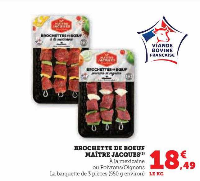 brochette de bœuf maître jacques