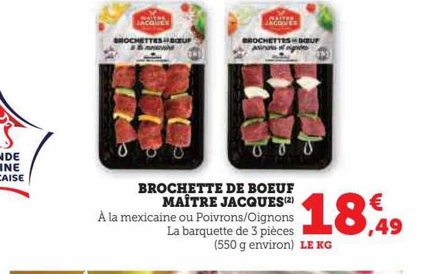 brochette de bœuf maître jacques