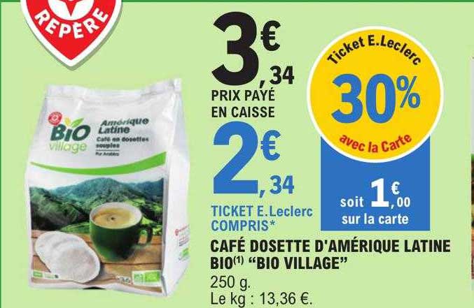 Café Dosette D'amérique Latine Bio "bio Village"