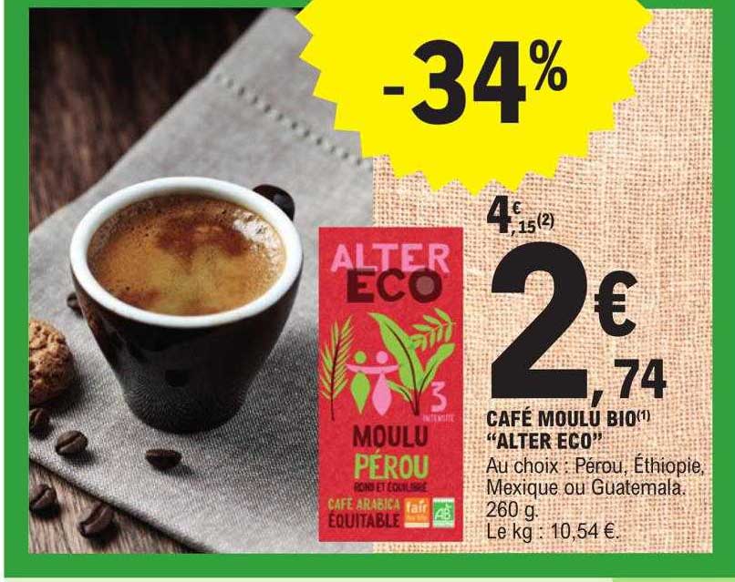 café moulu bio "alter éco"