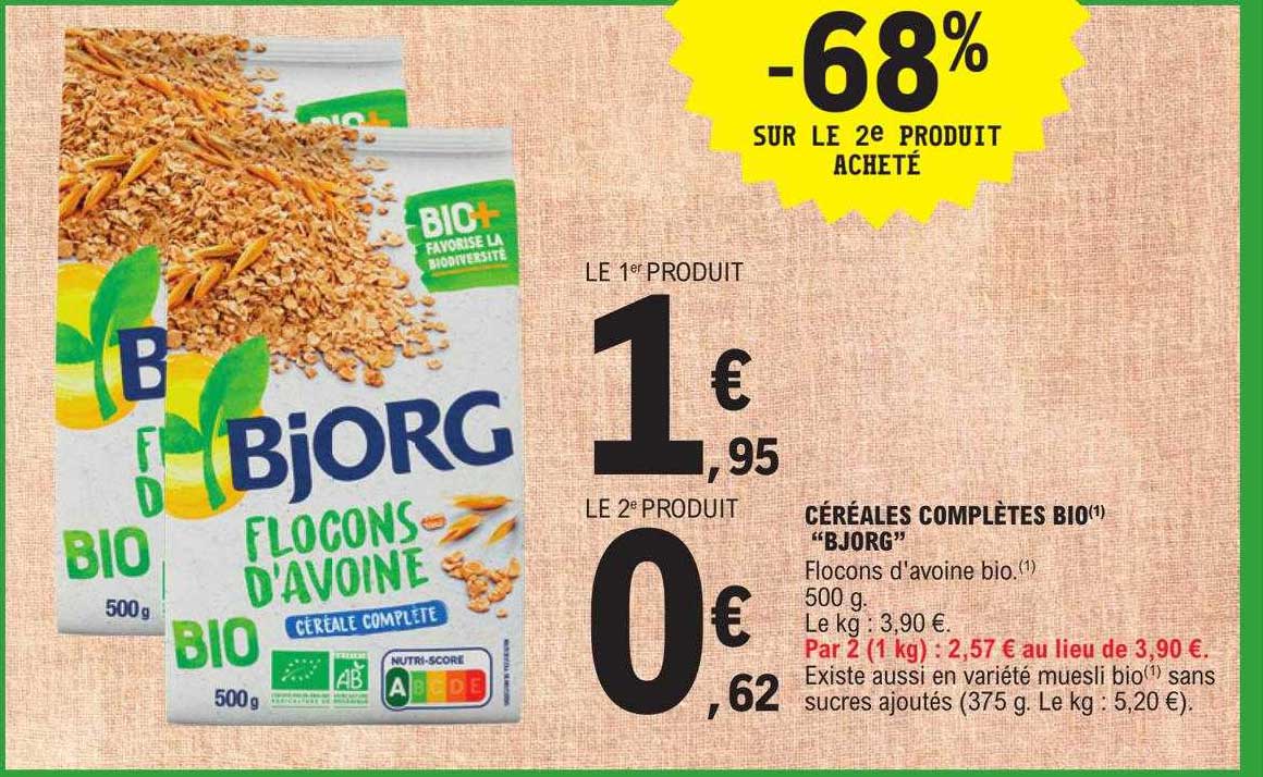 céréales complètes bio "bjorg"