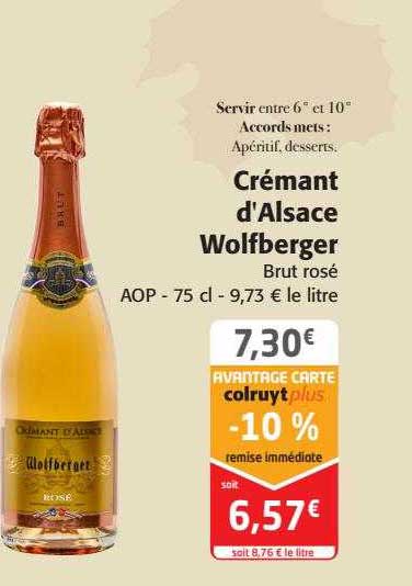 Crémant D'alsace Wolfberger Brut Rosé Aop