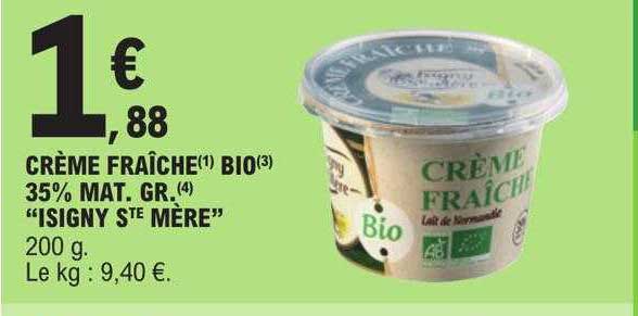 crème fraîche bio 35% mat.gr. "isigny ste mère"