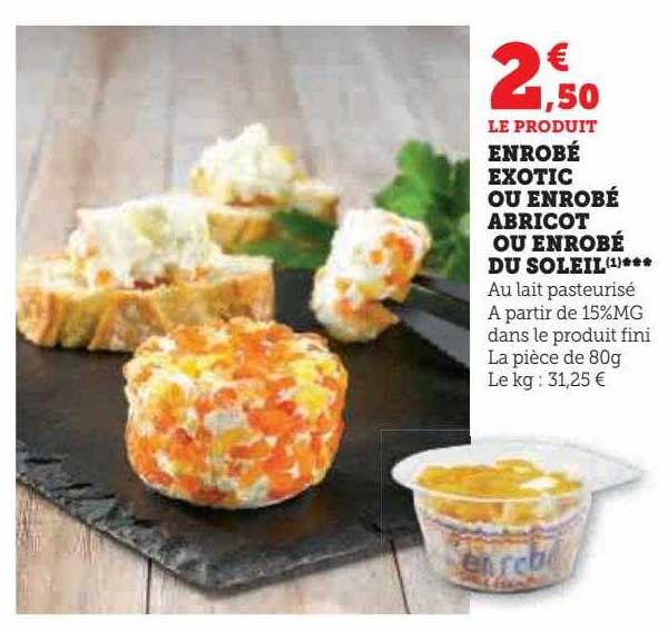 enrobé exotic ou enrobé abricot ou enrobé du soleil