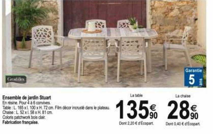 ensemble de jardin stuart grosfillex