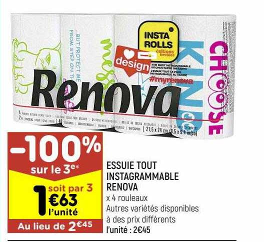 essuie tout instagrammable renova