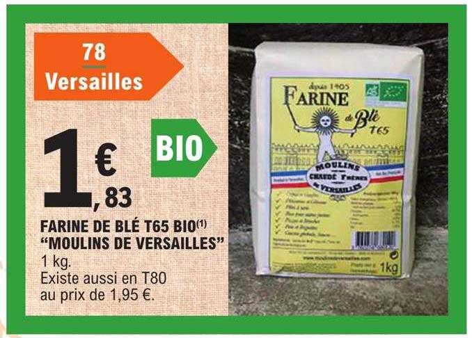 farine de blé t65 bio "moulins de versailles"