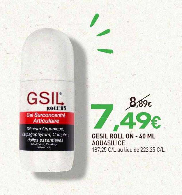 gesil roll on aquasilice - 40ml