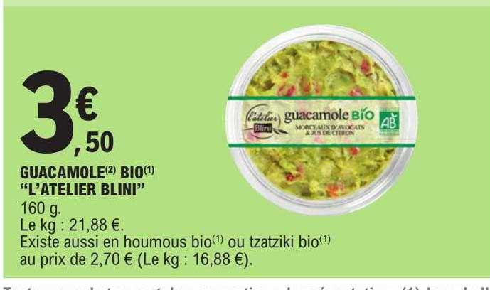 guacamole bio "l'atelier blini"