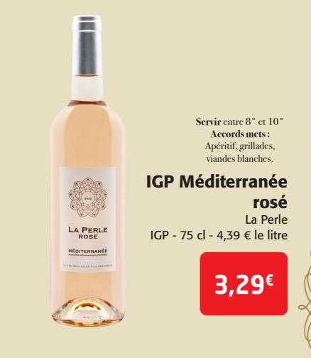 Igp Méditerranée Rosé La Perle Igp