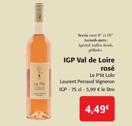 igp val de loire rosé le p'tit lolo laurent perraud vigneron