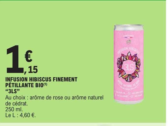 infusion hibiscus finement pétillante bio "3ls"