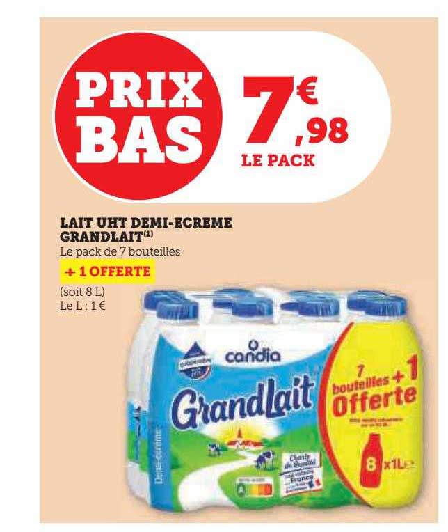 lait uht demi-écrémé grand lait