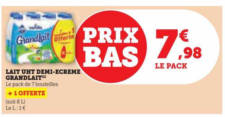 lait uht demi-écrémé grandlait