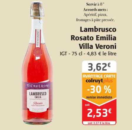 lambrusco rosato émilia villa veroni igt