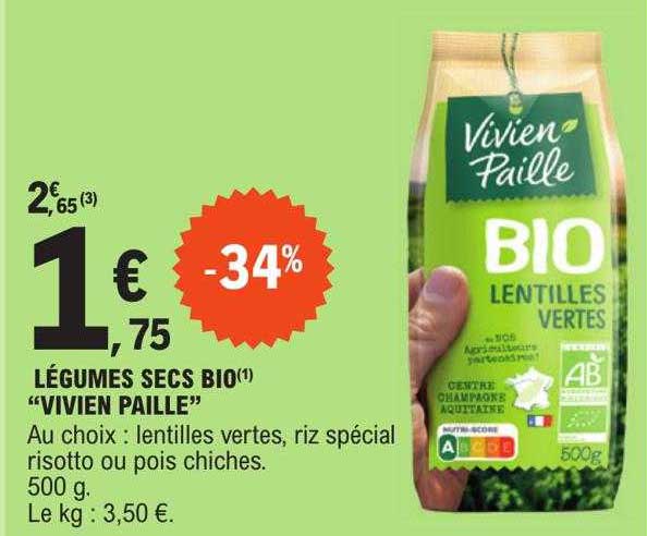légumes secs bio "vivien paille"