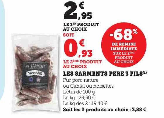 les sarments père 3 fils