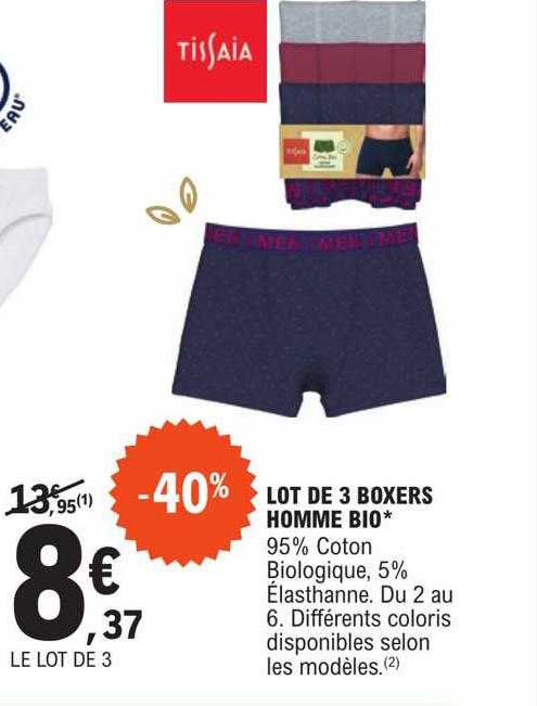 Lot De 3 Boxers Homme Bio Tissaia