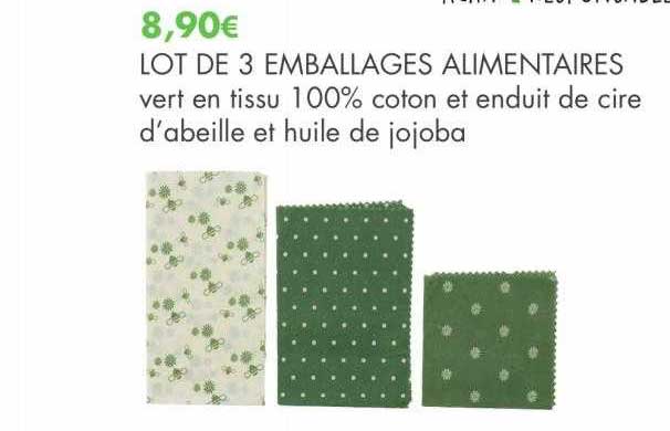 lot de 3 emballages alimentaires