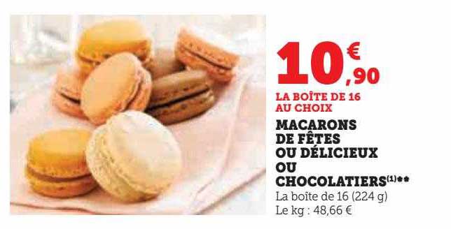 macarons de fêtes ou délicieux ou chocolatiers