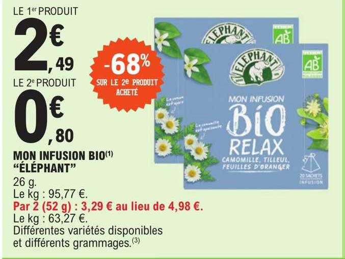 mon infusion bio "éléphant"