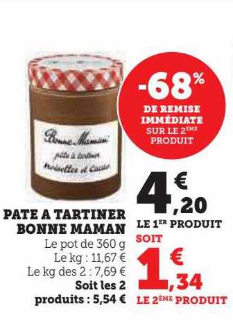 pâte à tartiner bonne maman