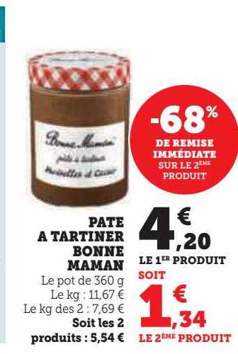 pâte à tartiner bonne maman