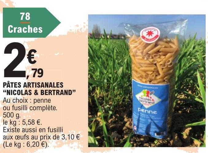 pâtes artisanales "nicolas & bertrand"