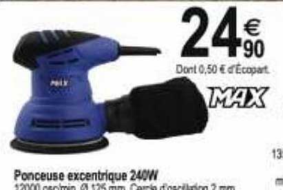 ponceuse excentrique 240w max