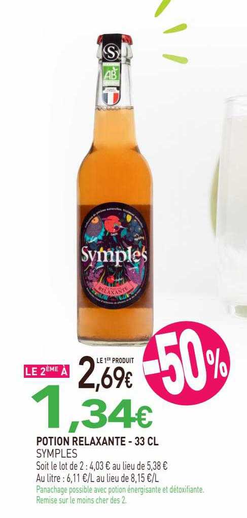 potion relaxante symples - 33 cl