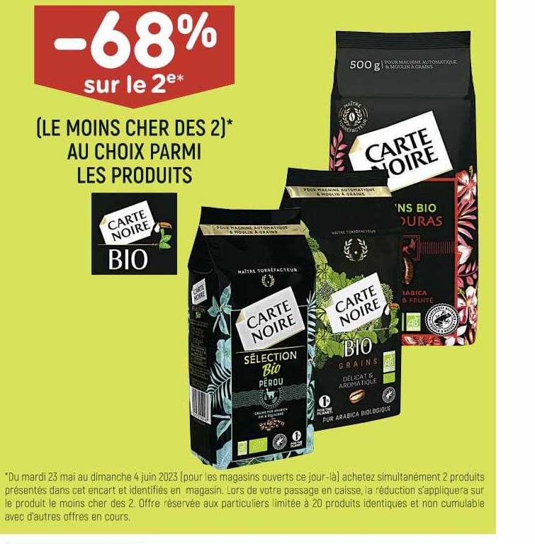 Produits Carte Noire Bio