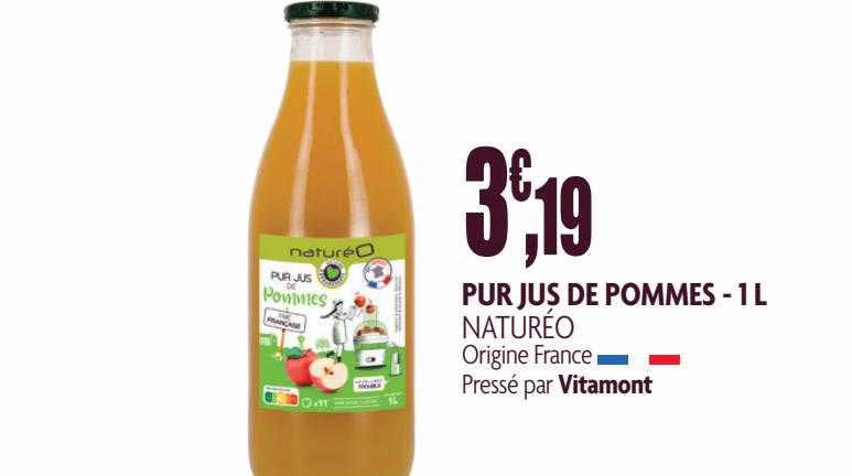 Pur Jus De Pommes Naturéo - 1l