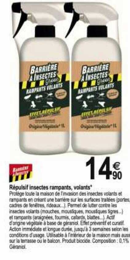 répulsif insectes rampants, volants