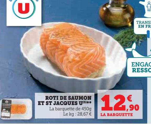rôti de saumon et st jacques u