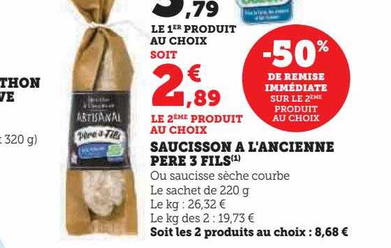 saucisson à l'ancienne père 3 fils