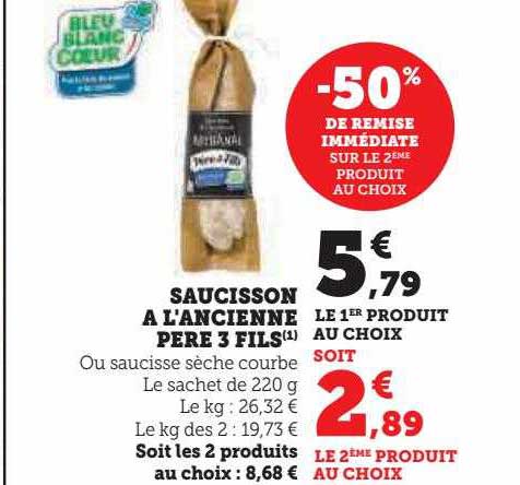 saucisson à l'ancienne père 3 fils