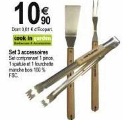 set 3 accessoires cook'in garden