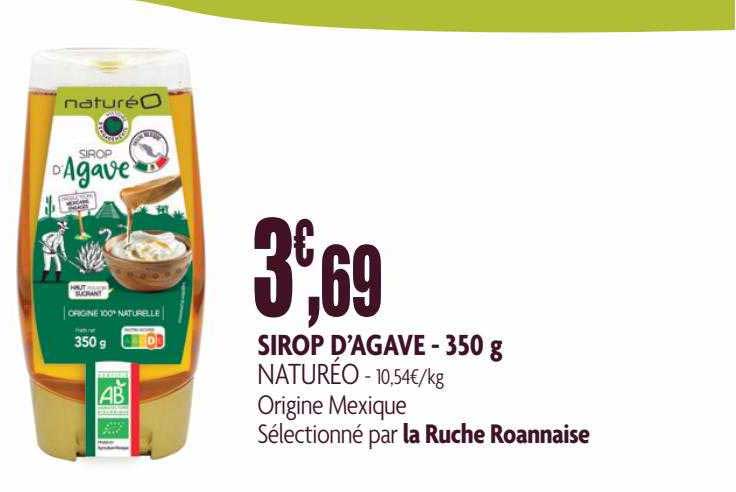sirop d'agave naturéo - 350 g