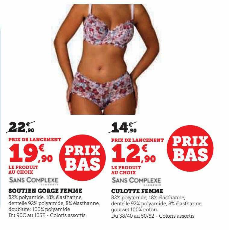 soutien gorge femme sans complexe, culotte femme sans complexe