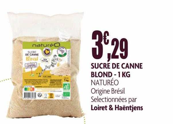 Sucre De Canne Blond Naturéo - 1 Kg